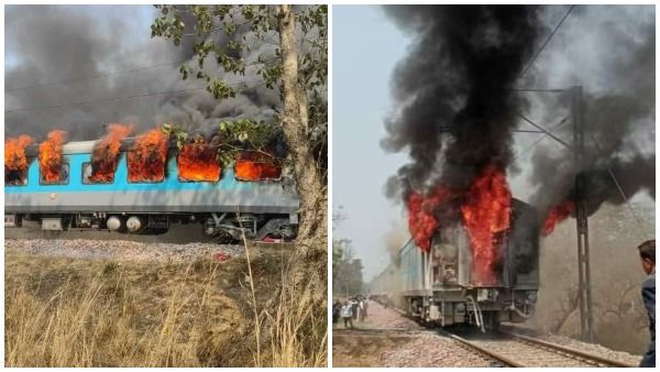 धूं-धूं कर जला दिल्ली-देहरादून शताब्दी एक्सप्रेस का कोच, वीडियो और तस्वीरों में देखें, कैसे टला ये हादसा