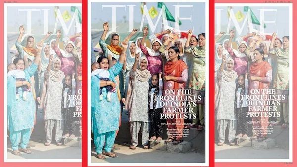 TIME मैगजीन के कवर पर दिखीं किसान आंदोलन में शामिल महिलाएं, टैग लाइन है- 'मुझे डराया और खरीदा नहीं जा सकता'