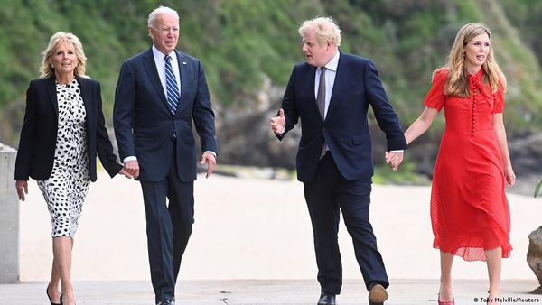 'बाल्टी में एक बूंद' बराबर दान के साथ बाइडेन का दौरा शुरू