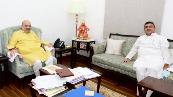गृह मंत्री अमित शाह से मिले सुवेंदु अधिकारी, पश्चिम बंगाल हिंसा पर हुई बातचीत