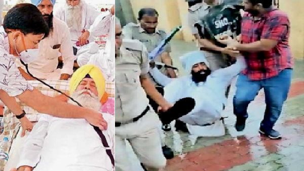 हरियाणा पुलिस की गिरफ्त में 5 प्रदर्शनकारी, उन्हें छुड़ाने के लिए आमरण अनशन पर बैठे किसान नेता बेहोश