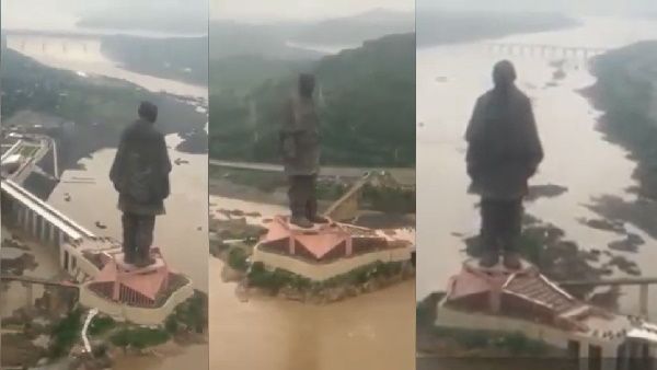 नर्मदा के उफान से इंच-इंच बढ़ रहा सरदार सरोवर डैम का जलस्तर, 40,000 टूरिस्ट्स देखने पहुंचे स्टैच्यू
