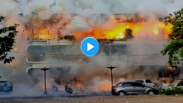 आणंद में मचा कोहराम: 3 मंजिला बिल्डिंग में हुए धमाके, पटाखों से लगी भयानक आग, गूंजा पूरा शहर