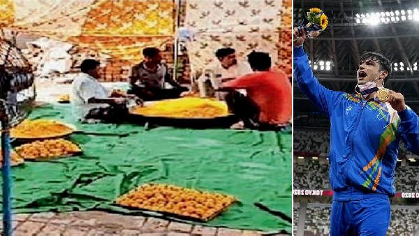नीरज चोपड़ा के स्वागत में बड़ा समारोह होगा, घर बन रहे देसी घी के 50 क्विंटल लड्डू, 150 हलवाई काम पर रखे