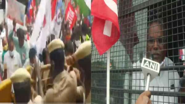 चेन्नई में प्रदर्शनकारी किसानों ने तोड़ी बैरिकेड्स,पुलिस ने हिरासत में लिया