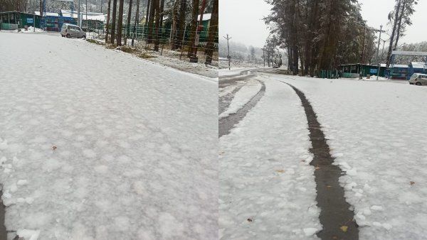 जम्मू-कश्मीर: मौसम की पहली बर्फबारी से खिल उठी घाटी, कई जगहों पर रास्ता किया बंद