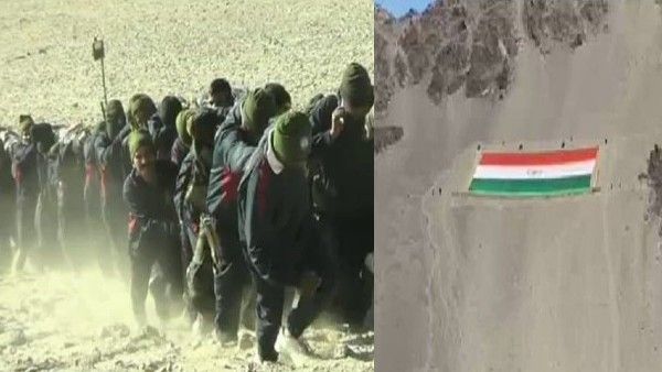 दुनिया का सबसे बड़ा ध्वज: 1 हजार KG का तिरंगा, 2 हजार फीट ऊंची चोटी और 150 जवान, देखें जोश भर देने वाला Video