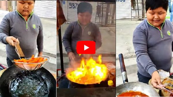13 साल की उम्र में आग से खेलता है फरीदाबाद का यह लड़का, चिली-पटेटो बनाकर छाया