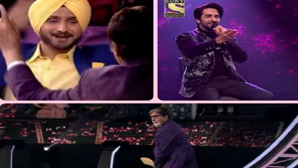 खत्म होने जा रहा है KBC, 'शानदार शुक्रिया' में आयुष्मान ने गाया गाना तो Big B ने भज्जी की बॉल पर मारा छक्का