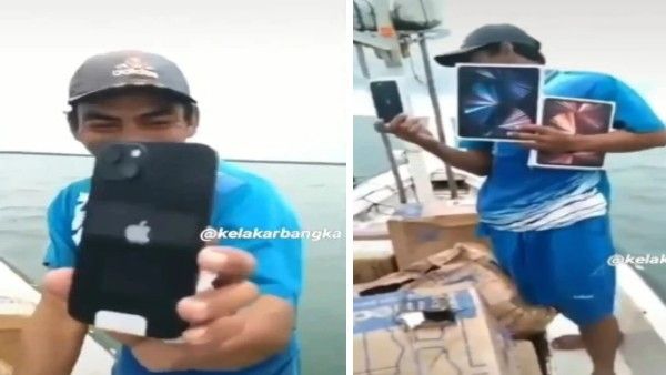 मछुआरे की किस्मत पलटी, समुद्र में मछली की जगह जाल में आ गए कई सारे IPhone और मैकबुक
