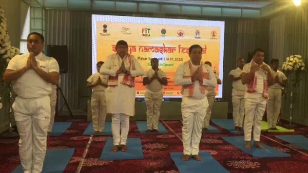 मकर संक्रांति पर केंद्रीय मंत्री सोनोवाल ने 75 लाख लोगों के साथ किया सूर्य नमस्कार, कही ये बात