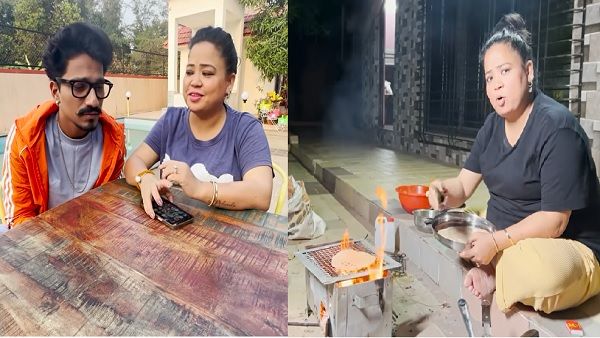 कोरोना के डर से मुंबई छोड़ फार्महाउस पर पहुंचे भारती और हर्ष, चूल्हे पर बनाई दाल मखनी और रोटी
