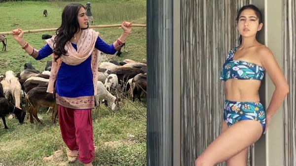 यूपी के इस गांव में बकरी चराती नजर आईं एक्ट्रेस Sara ali khan, देखिए PHOTOS