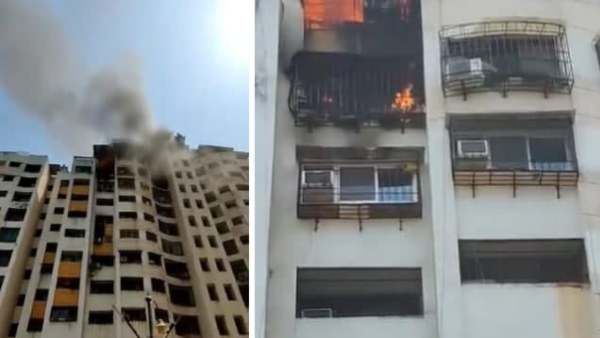 Video: मुंबई के एनजी रॉयल पार्क की बिल्डिंग में लगी भीषण आग, दमकल ने पाया काबू