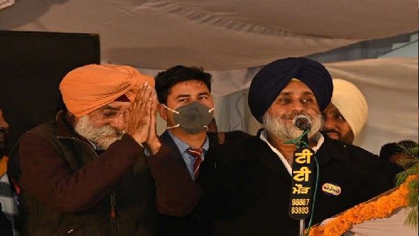 पंजाब चुनाव: बठिडा में सुखबीर सिंह बादल की सभा, ननिहाल के नाम पर लोगों से मांगे वोट