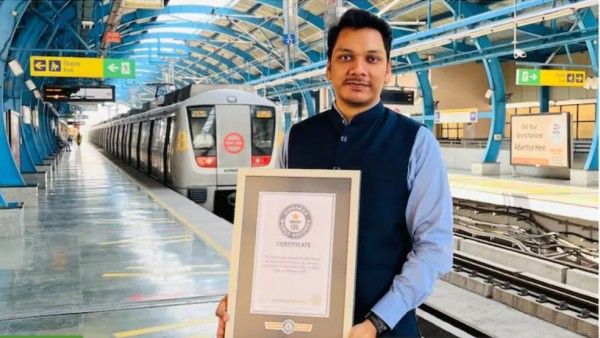दिल्ली के शख्स ने सभी मेट्रो स्टेशनों की सबसे कम समय में यात्रा कर बनाया गिनीज वर्ल्ड रिकार्ड
