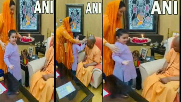 Video: मुलायम सिंह यादव की पोती ने सीएम योगी आदित्‍यनाथ का किया राजतिलक