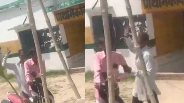 VIDEO: स्कूल में घुसकर दबंग ने बच्चों के सामने प्रिंसिपल को पीटा, 20 सेकंड में बरसाए 18 थप्पड़