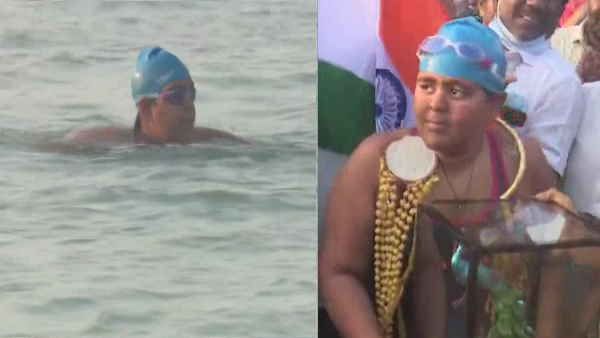 13 साल की ऑटिस्टिक गर्ल जिया राय ने रचा इतिहास, श्रीलंका के थलाईमन्नार से धनुषकोडी तक 13 घंटे में की तैराकी
