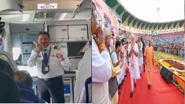 पायलट सीट पर थे बीजेपी सांसद राजीव प्रताप रूडी, लखनऊ की थी फ्लाइट,पार्टी नेताओं का इस तरह किया स्वागत- Video