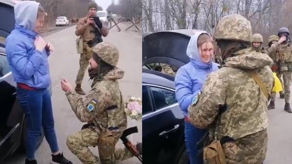 वॉर के बीच खिले प्यार के फूल, यूक्रेनी जवान ने कुछ ऐसे किया इश्क का इजहार, Video Viral