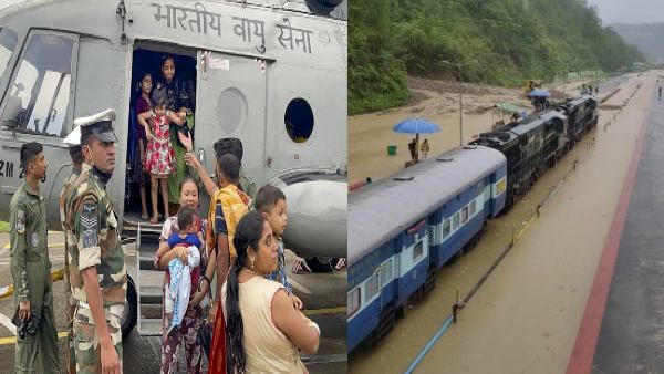 असम में भारी बारिश से तबाही, रेलवे स्टेशन जलमग्न, वायुसेना ने हेलीकॉप्टर से रेस्क्यू किए यात्री