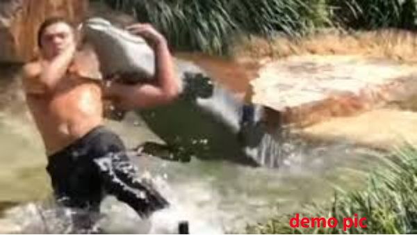 तैरने उतरे शख्स पर मगरमच्छ ने किया हमला, पानी में हुआ दहला देने वाला ''मल्लयुद्ध''