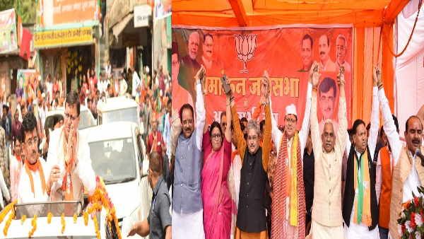 चंपावत का रण जीतने को धामी ने दिखाई धमक, नामांकन के दौरान दिखाया शक्ति प्रदर्शन