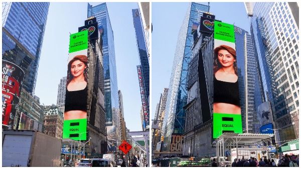 सिंगर ध्वनि भानुशाली ने देश का नाम किया ऊंचा, न्यूयॉर्क के टाइम्स स्क्वायर पर हुईं फीचर