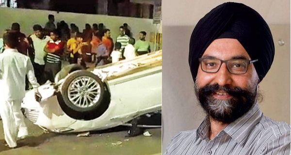 अमूल ब्रांड के हेड RS सोढ़ी की कार डिवाइडर से टकराकर पलटी, लोगों ने हॉस्पिटल में भर्ती कराया