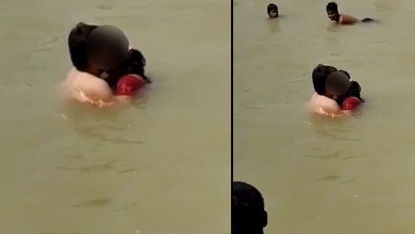 अयोध्या में राम की पैड़ी पर नहाते समय पति ने पत्नी को चूमा, भड़क गए लोग और कर दी पिटाई