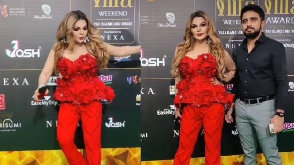 IIFA 2022: हाई हील्स में फिसलीं राखी सावंत, ब्वॉयफ्रेंड आदिल ने ऐसे संभाला