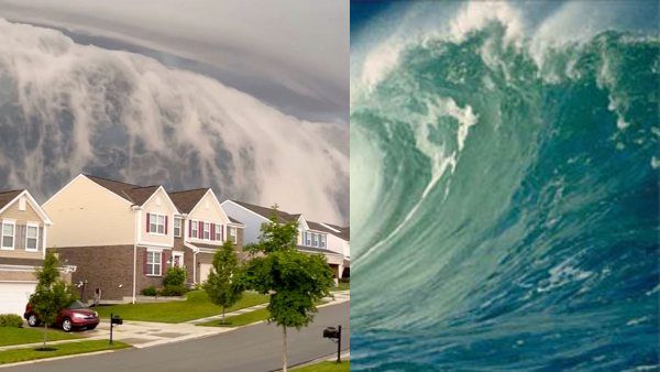 आसमान में दिखे 'सुनामी जैसे बादल', गाड़ी स्टार्ट कर भागे लोग, VIDEO आया सामने