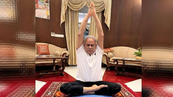 अंतर्राष्ट्रीय योग दिवस 2022: सीएम भूपेश बघेल ने नई दिल्ली में किया योगाभ्यास