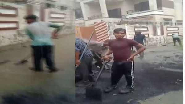 पंजाब: झमाझम बारिश में सड़क निर्माण, वीडियो वायरल होने के बाद 4 इंजीनियर सस्पेंड