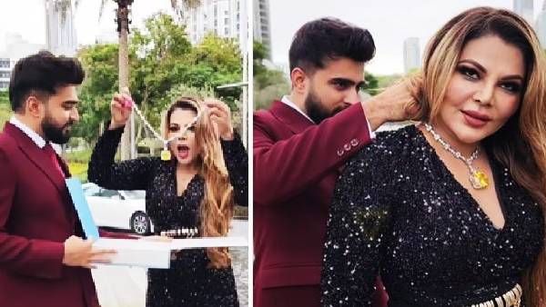 बुर्ज खलीफा के सामने आदिल ने राखी को गिफ्ट किया करोड़ों का नेकलेस, यूजर बोले- 'जल्द इनकम टैक्स की रील भी आएगी'