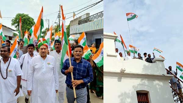 लमही में शान से फहरा तिरंगा, RSS नेता बोले- मुंशी जी की आत्मा होगी प्रसन्न