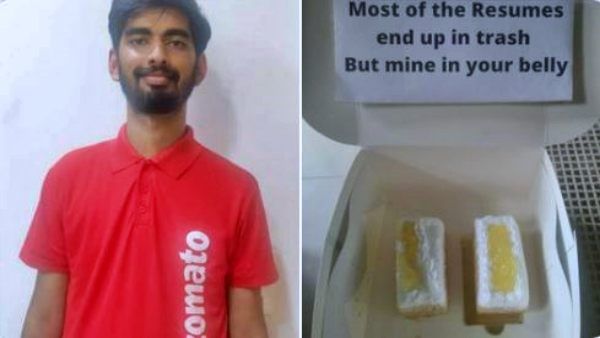 Aman Zomato की ड्रेस में तलाश रहे नौकरी, पेस्ट्री के डिब्बे में रिज्यूमे, कंपनी को पसंद आया आइडिया !