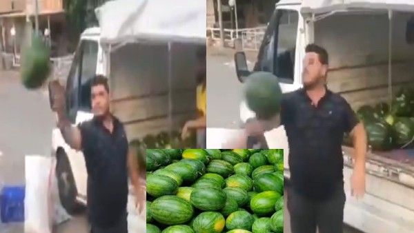 Video: हाथ हैं या फिर कैच करने की मशीन, तरबूज लपककर शख्स ने दिखाया 'मैजिक'