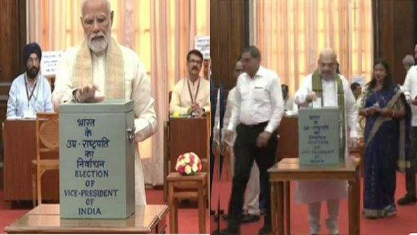 उपराष्ट्रपति चुनाव के लिए वोटिंग जारी, पीएम मोदी और अमित शाह ने किया मतदान