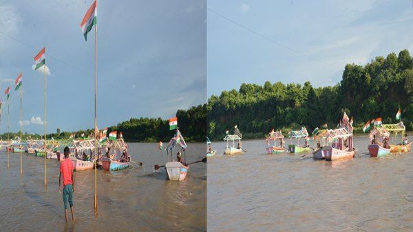 Jabalpur News: नर्मदा में प्रतियोगिता, तिरंगा लगी नावों का कॉम्पटीशन देख, दंग रह गए लोग