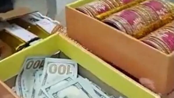 दिल्‍ली एयरपोर्ट पर बैंकाक जा रहे यात्रियों के पास से चूड़ी के डब्बों में मिले लाखों के यूरो और डॉलर, वीडियो