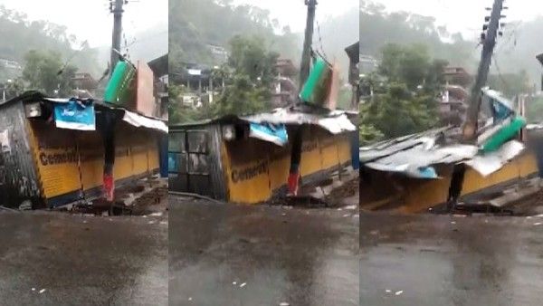 हिमाचल में 'आसमानी' आफत, कुल्लू में भारी बारिश के बाद देखते ही देखते ढह गई दुकान, Video
