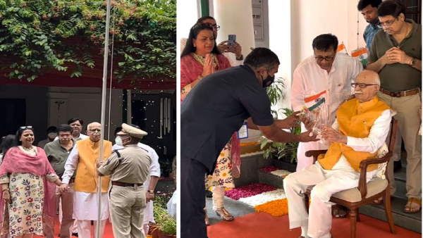 लालकृष्ण आडवाणी ने भी मनाया आजादी के अमृत महोत्सव का जश्न, अपने आवास पर ही फहराया तिरंगा