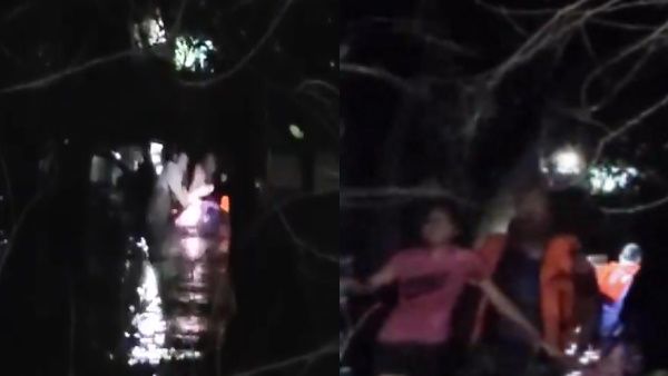 Video:ब्रिज से नदी में गिरी कार, फायर ब्रिगेड ने कार में फंसे पुणे परिवार के 5 लोगों को बचाया गया