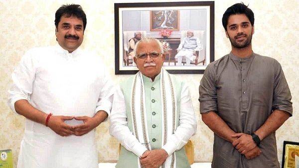 बेटे के साथ सीएम मनोहर लाल से मिले कुलदीप बिश्नोई