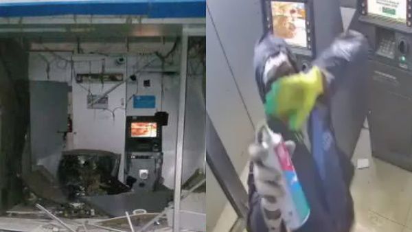 VIDEO: चोरों ने पहले कैमरे बंद किए फिर बम लगा उड़ा दिया ATM, 11 लाख लेकर हुए फरार