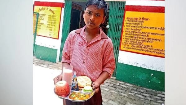 Fact Check: क्या यूपी में रोजाना मिड डे मील में मिल रहा मटर मनीर के साथ शानदार खाना?