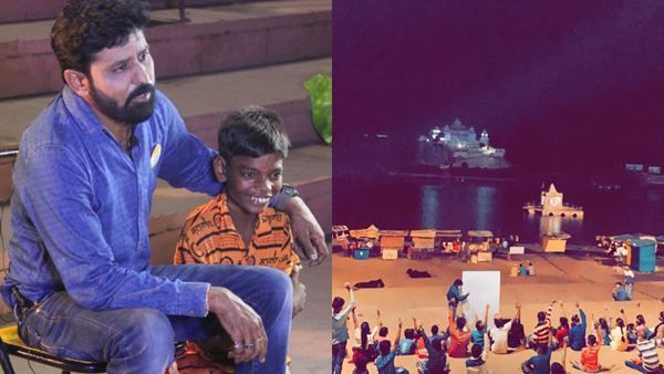 खुले आसमान के नीचे शिक्षा की रौशनी बिखेर रहा ये ‘चिराग’, लगती है घाट पर क्लास