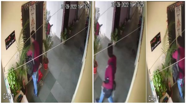 मैनेजर की पत्नी के मंदिर जाते ही दरवाजा खुला देख फ्लैट में घुसा चोर, जेवर और नकदी किए चोरी, CCTV आया सामने